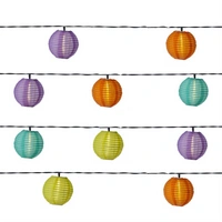 LED Solar Lichterkette Lampions 10 bunte Lampions Garten Balkon Terrasse 4,5m LED Solar Lichterkette Lampions 10 bunte Lampions Garten Balkon Terrasse 4,5m
