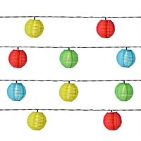 LED Solar Lichterkette Lampions 10 bunte Lampions Garten Balkon Terrasse 4,5m LED Solar Lichterkette Lampions 10 bunte Lampions Garten Balkon Terrasse 4,5m