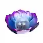 LED Solar Lotusblüte Lotusblume Deko Solarleuchte Crackleglas Gartendeko lila LED Solar Lotusblüte Lotusblume Deko Solarleuchte Crackleglas Gartendeko lila