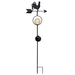 LED Solarstab Hahn mit Windrichtungspfeil H: 81cm Wetterhahn Kugel beleuchtet LED Solarstab Hahn mit Windrichtungspfeil H: 81cm Wetterhahn Kugel beleuchtet