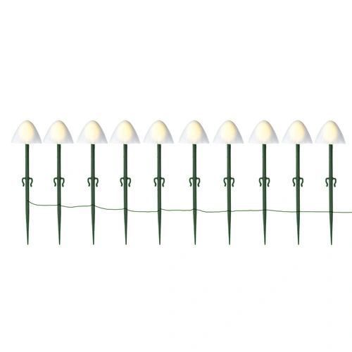 LED Solar Lichterkette Mini Pilze 10 Gartenstecker für Garten 8 Funkt. Sensor LED Solar Lichterkette Mini Pilze 10 Gartenstecker für Garten 8 Funkt. Sensor