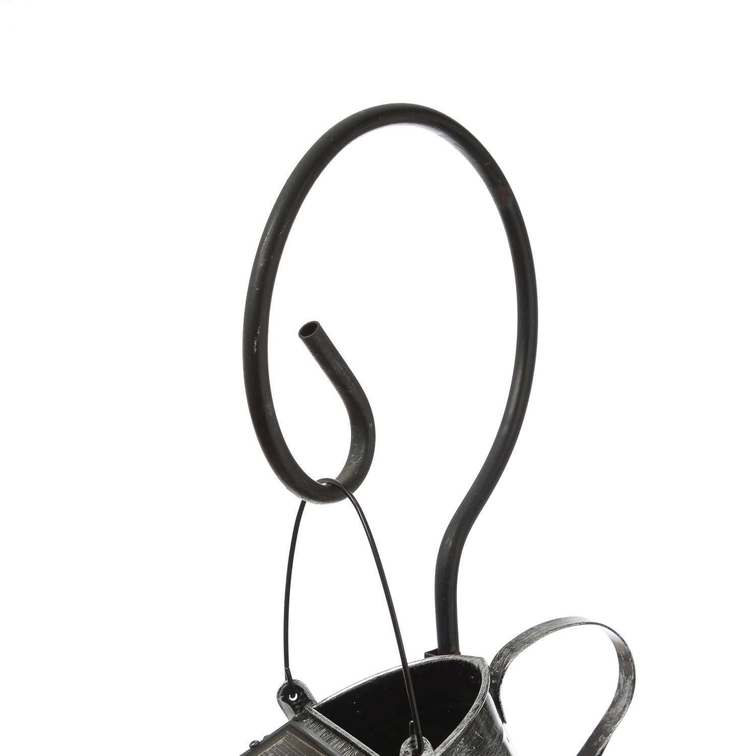 LED Solar Gießkanne mit Erdspieß Wasserfalleffekt Deko Solarleuchte für Garten