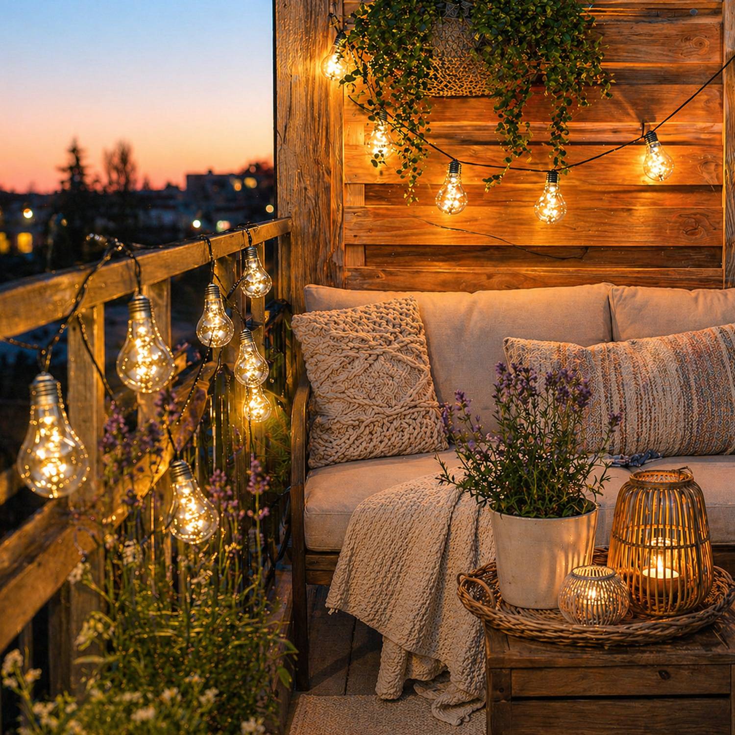 LED Solar Lichterkette 10 transparente Glühbirne Garten Retro Gartendeko Balkon