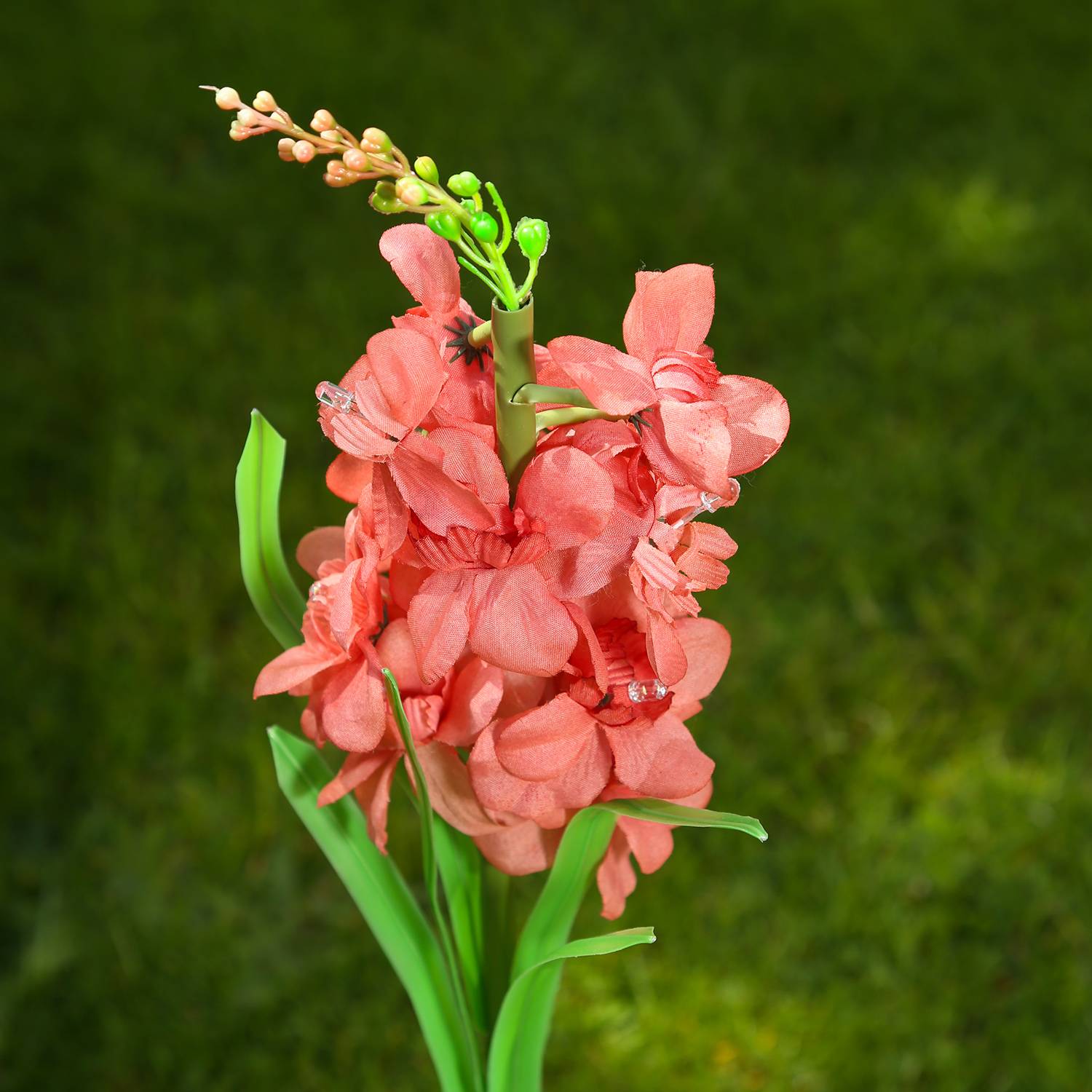 LED Solar Gartenstecker Gladiole Blume Dekoleuchte Garten Balkon Terrasse rot