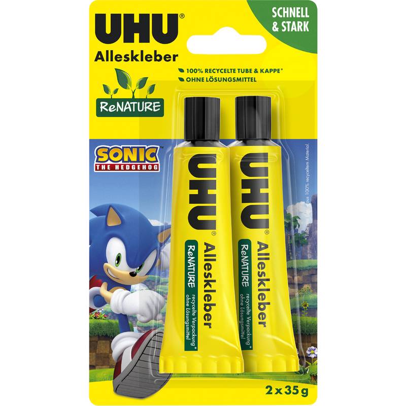 UHU Alleskleber ReNATURE SONIC, lösemittelfrei, 2x 35 g