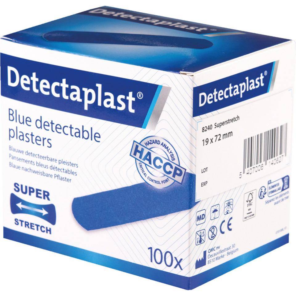 Detectaplast® Pflaster Elastic Strips, detektierbar, blau, 19x72mm, 100/VE