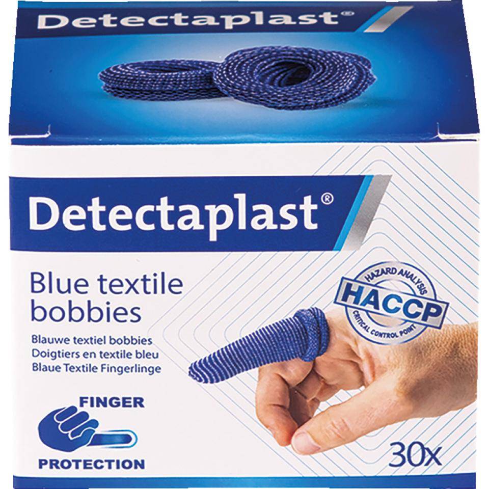 Detectaplast® Textil-Fingerlinge, blau, Textilgewebe, 30/VE