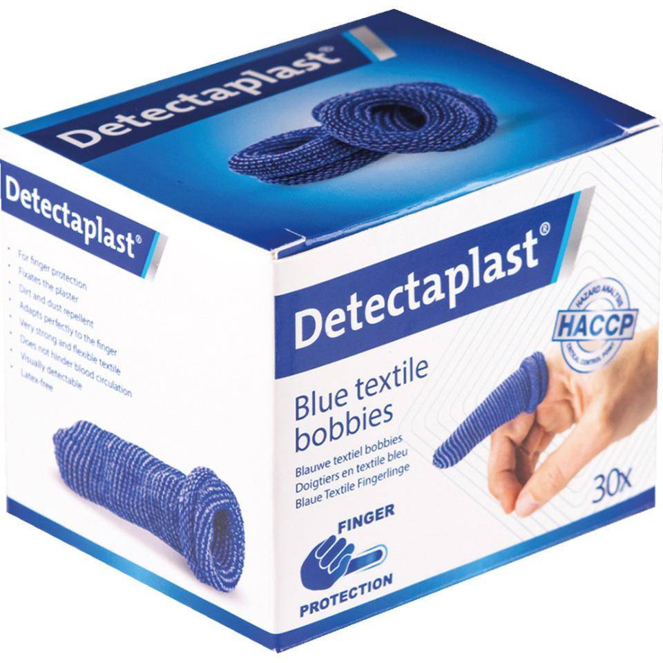 Detectaplast® Textil-Fingerlinge, blau, Textilgewebe, 30/VE