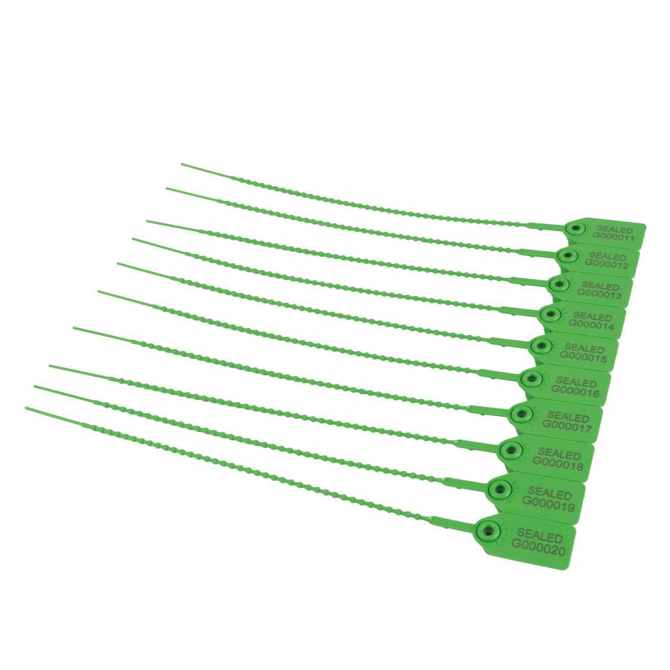 Durchziehplombe SHORT SEAL APS 250, grün, Polypropylen, 250mm, 1000/VE