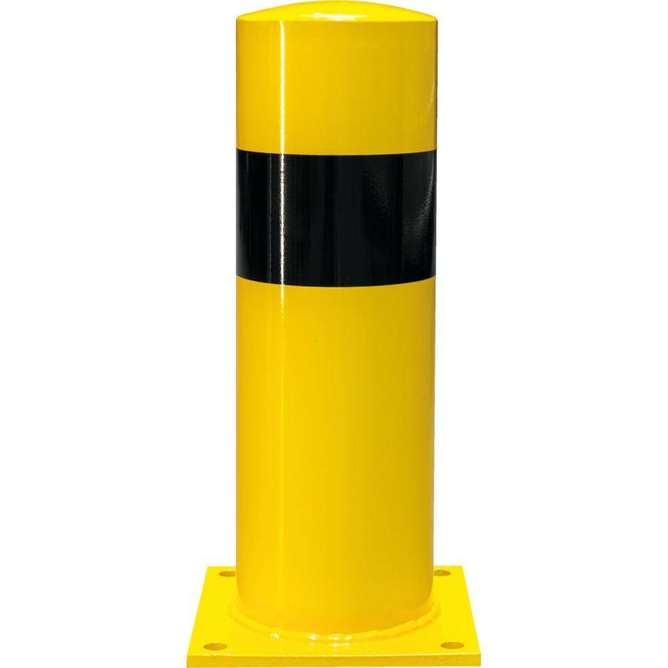 K.57 Schutzpfosten XXL, zum dübeln, gelb/schwarz, Stahl, pulverbeschichtet, Ø 159mm, 500mm