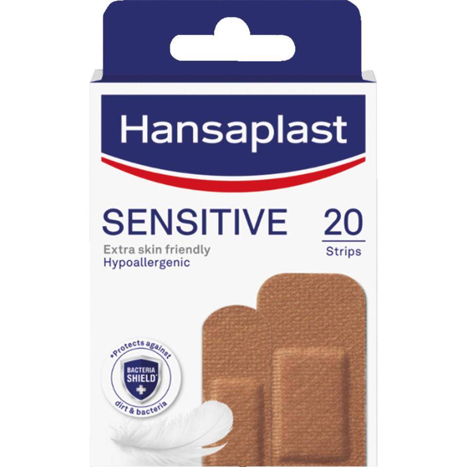 Hansaplast® Pflaster Sensitive, Hautton Medium, 5Pack/VE, 20 Strips/Pack