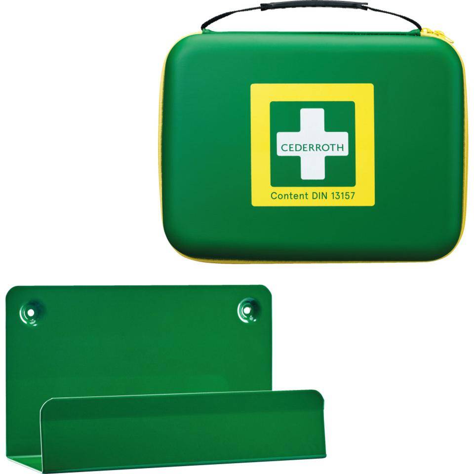 CEDERROTH Erste-Hilfe Kit Large, beinhalt.Erste-Hilfe Kit Large,DIN 13157, Wandhalterung