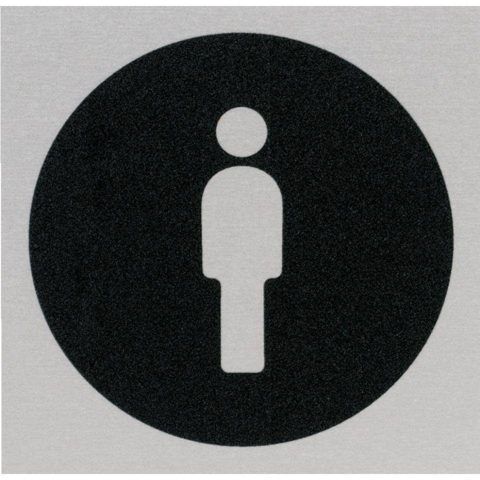 Türschild Piktogramm Herren-Toilette, Aluminium, selbstklebend, 80x80mm
