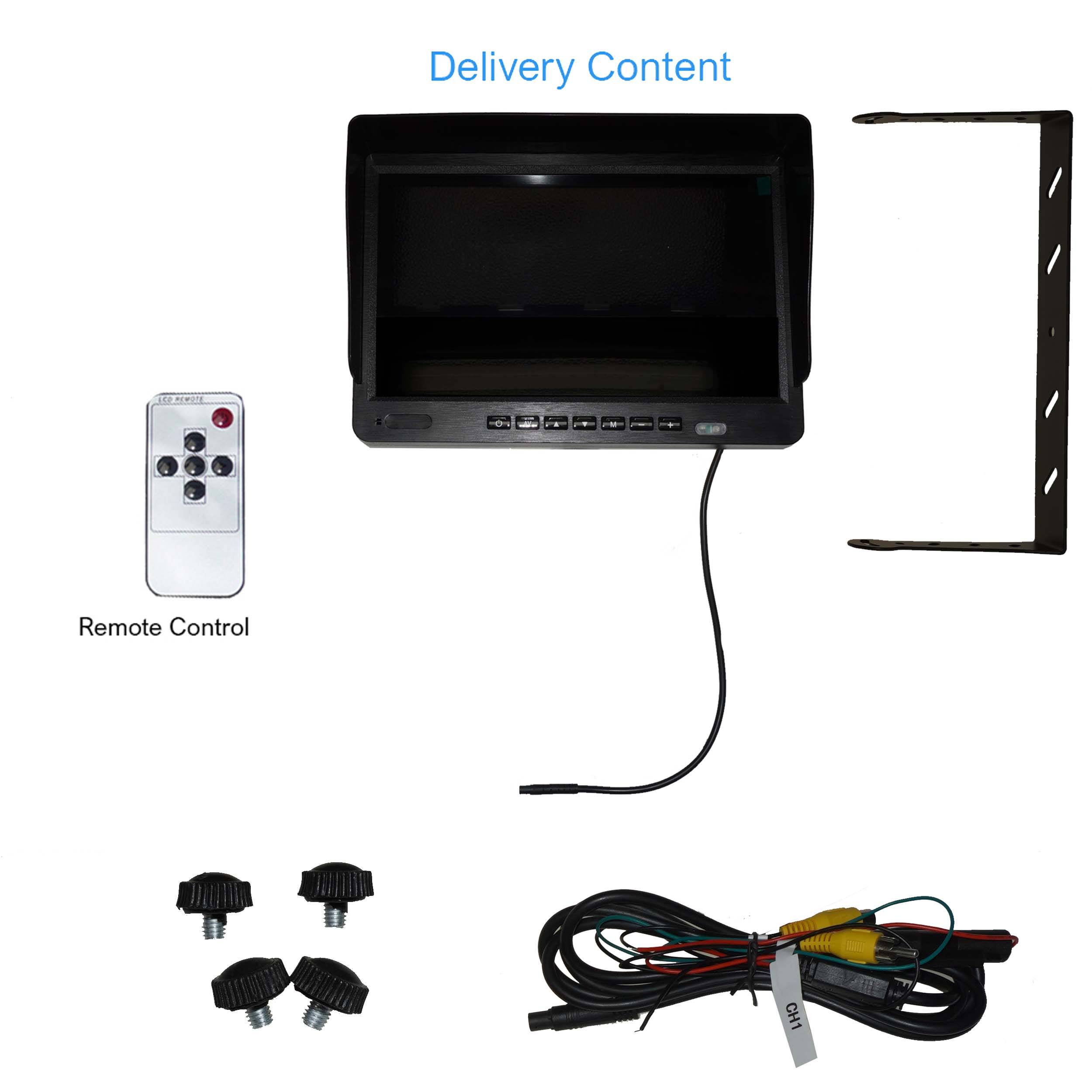 Universal 10" Monitor Display Bildschirm für Rückfahrkamera oder Video auf Cinch