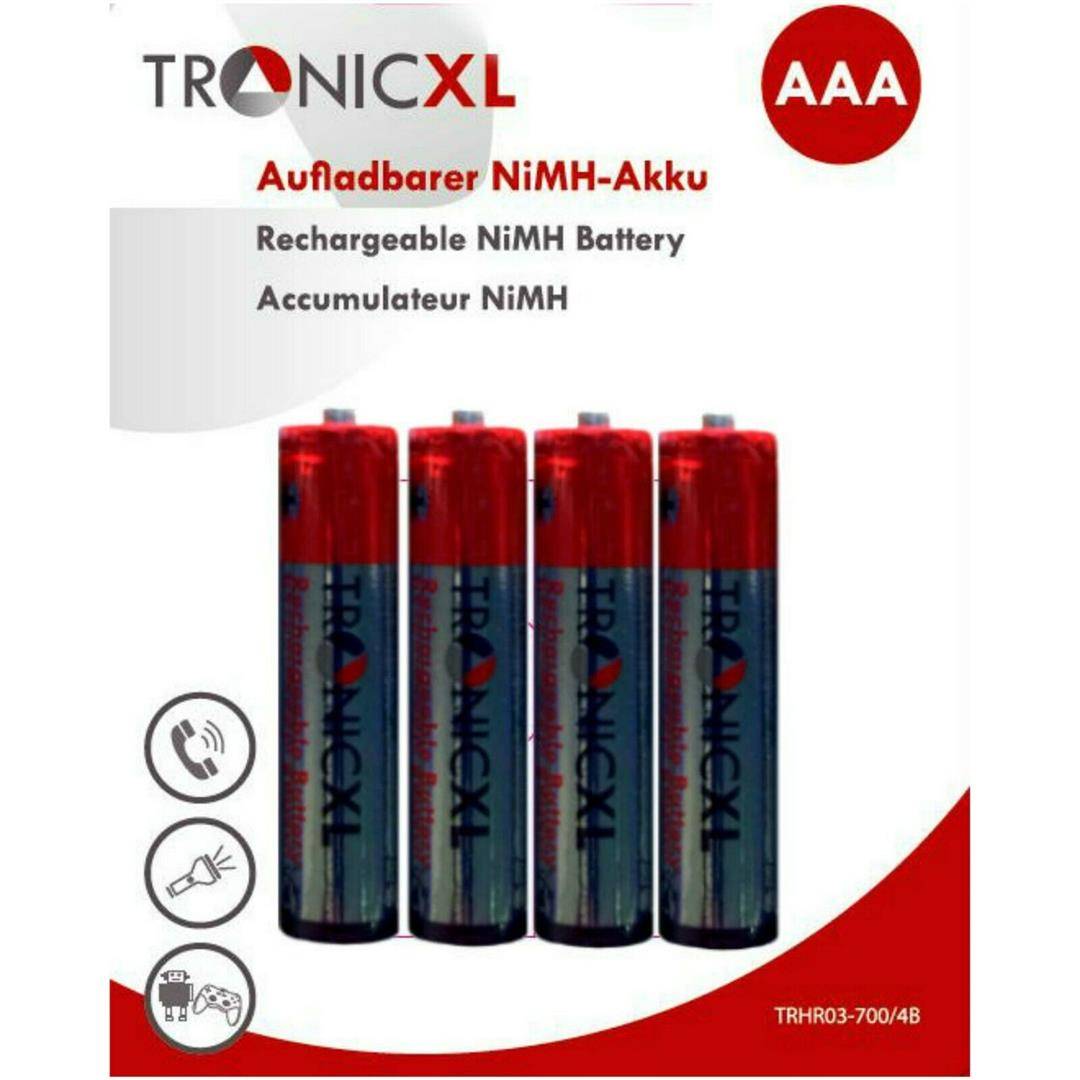 4 Stück Akkus AAA Akku für Panasonic KX-TG8051 KX-TG8061 KX-TG8062 KX-TG8151 1,2V NiMH wiederaufladbar langlebig