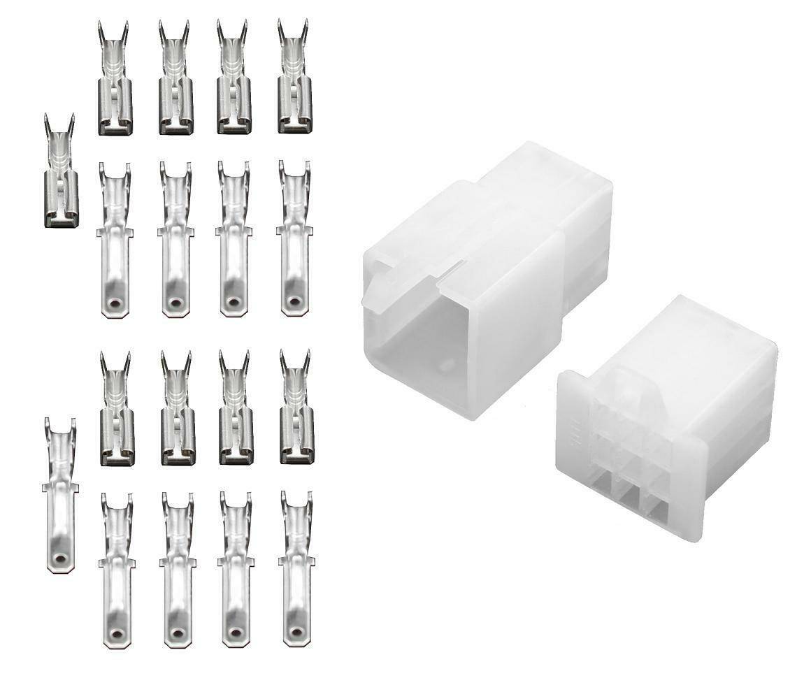 10x Gehäuse Stecker 2,8mm / 6,3mm Flachsteckhülsen Flachstecker Steckergehäuse 2,8mm / 9-Polig