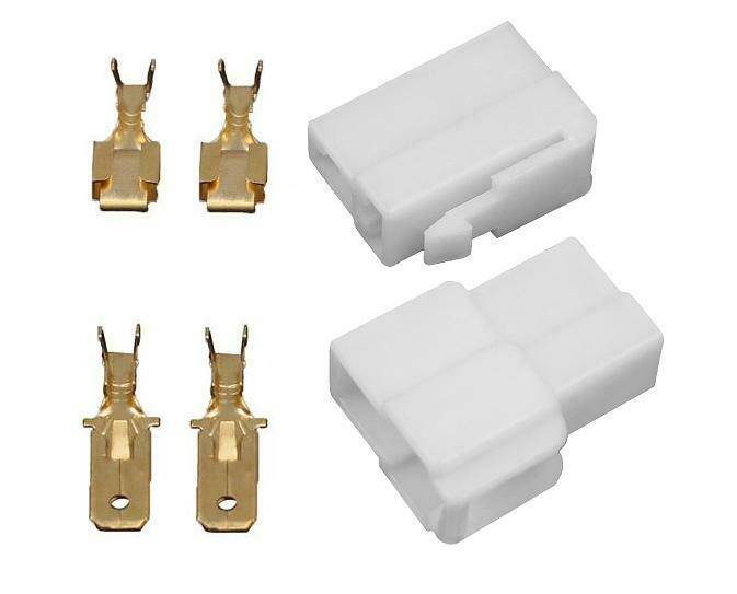 10x Gehäuse Stecker 2,8mm / 6,3mm Flachsteckhülsen Flachstecker Steckergehäuse 6,3mm / 2-Polig