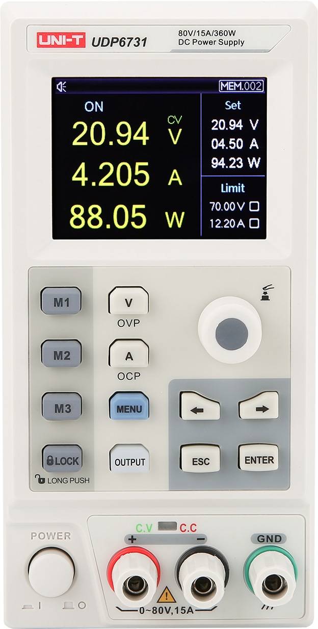 UNI-T Labornetzteil, UDP6731, 1 Kanal, programmierbar, 360 W