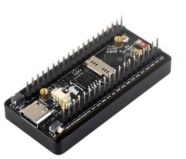 Waveshare ESP32 S3 Mikrocontroller, 240 MHz, 16 MB Flash, Wi-Fi, BT5, 1.91 Zoll AMOLED Display - Display: Touchscreen - Ausführung: mit Header