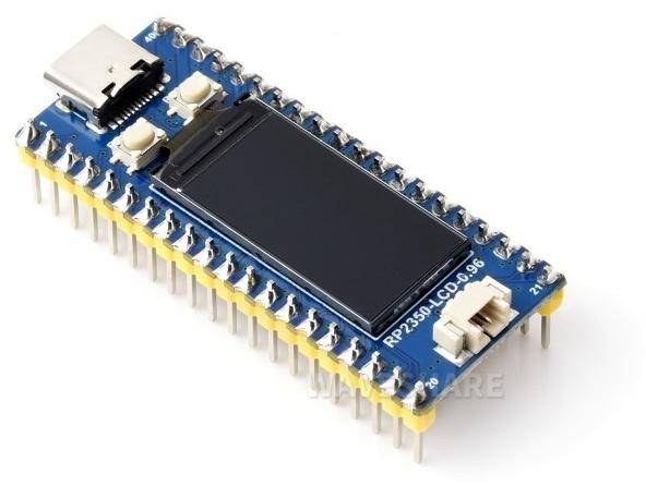 Waveshare RP2350-LCD-0.96 Mikrocontroller, 0.96" LCD, ARM/RISC-V, 26 GPIO, 4MB Flash, mit Header