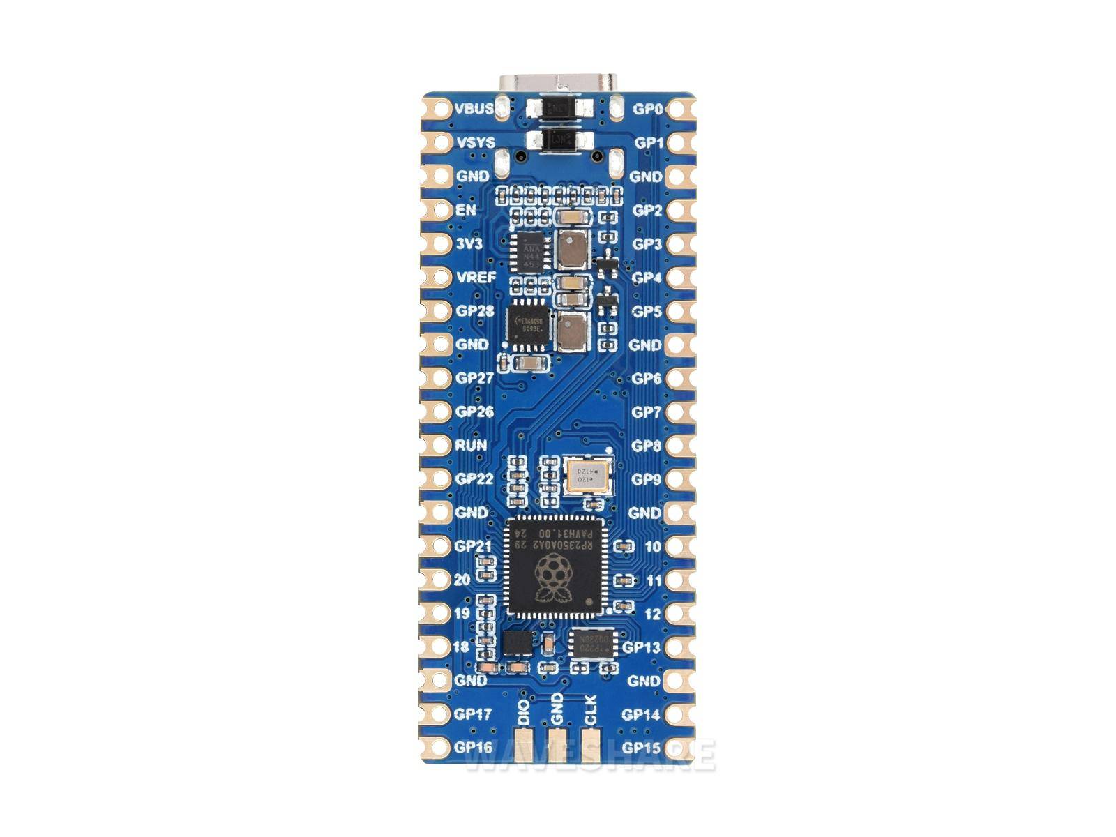 Waveshare RP2350-LCD-0.96 Mikrocontroller, 0.96" LCD, ARM/RISC-V, 26 GPIO, 4MB Flash, ohne Header