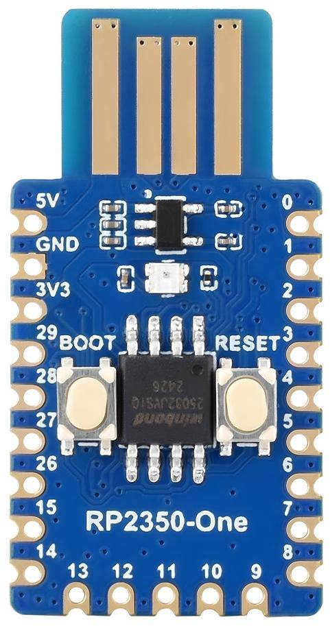 Waveshare RP2350-One, Dual-Core ARM Cortex-M33, Hazard 3 RISC-V, 4MB Flash, 520KB SRAM, 150 MHz