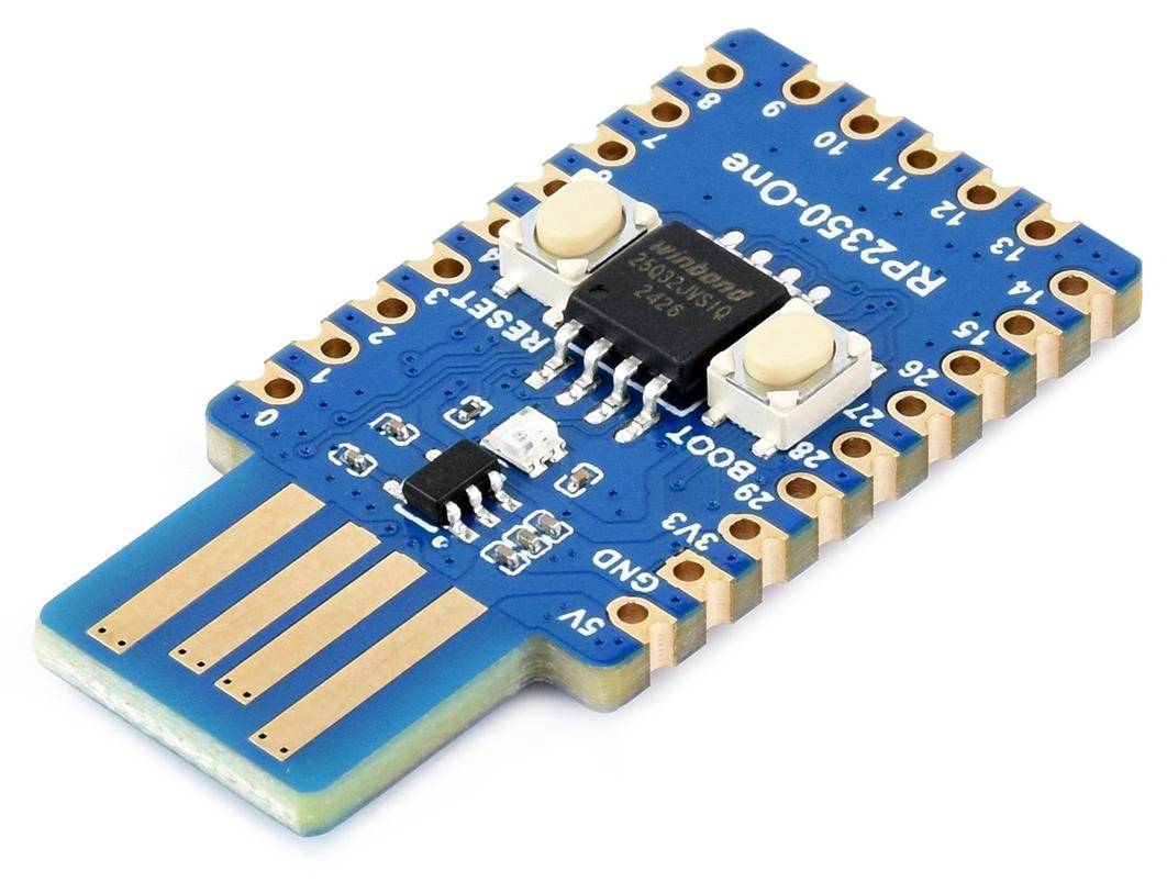 Waveshare RP2350-One, Dual-Core ARM Cortex-M33, Hazard 3 RISC-V, 4MB Flash, 520KB SRAM, 150 MHz