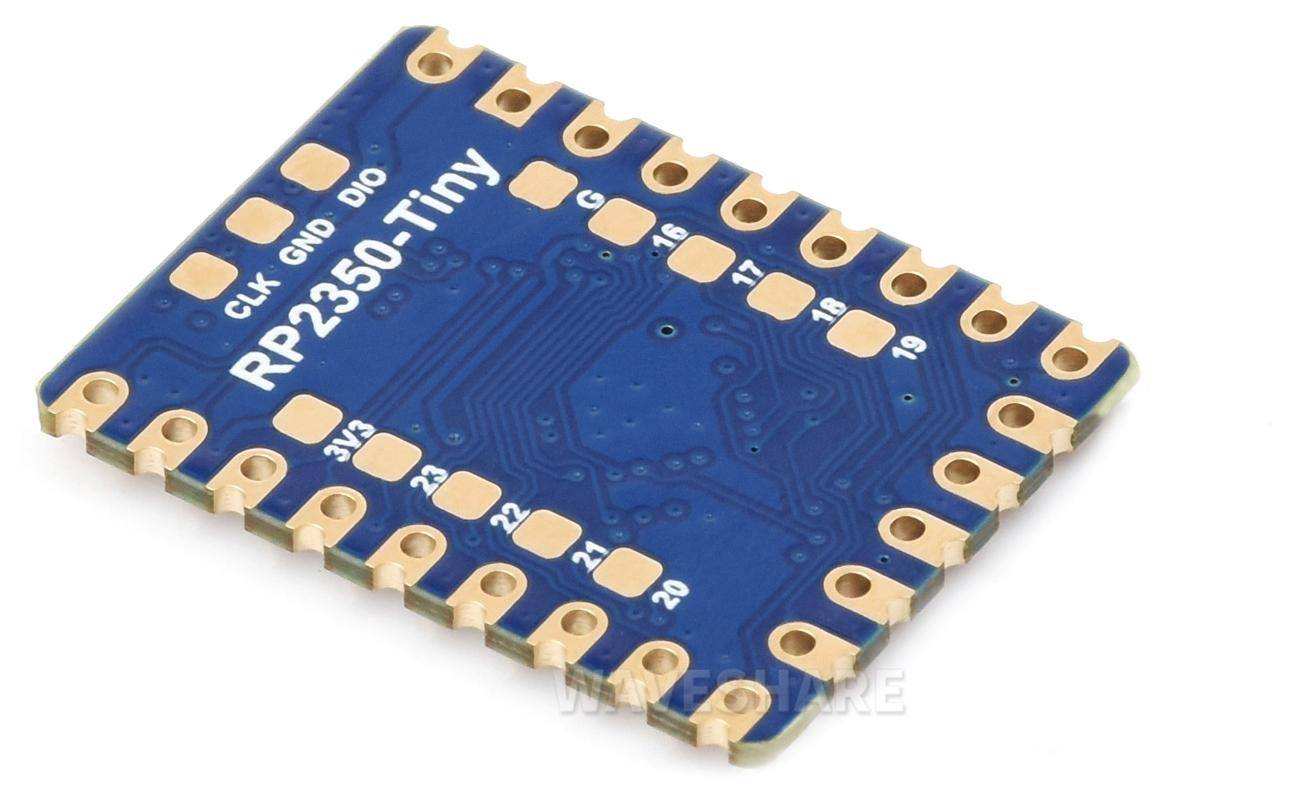 Waveshare RP2350-Tiny Mikrocontroller, ARM/RISC-V, 28 GPIO, 4MB Flash, RGB-LED, ohne FPC-Kabel