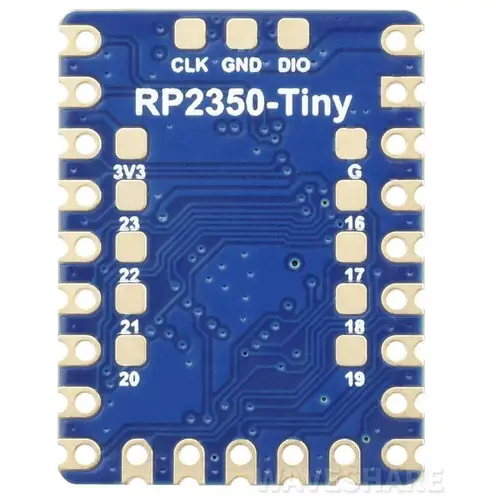 Waveshare RP2350-Tiny Mikrocontroller, ARM/RISC-V, 28 GPIO, 4MB Flash, RGB-LED, ohne FPC-Kabel Waveshare RP2350-Tiny Mikrocontroller, ARM/RISC-V, 28 GPIO, 4MB Flash, RGB-LED, ohne FPC-Kabel