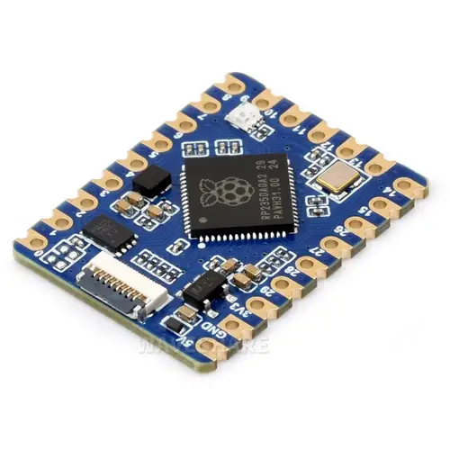 Waveshare RP2350-Tiny Mikrocontroller, ARM/RISC-V, 28 GPIO, 4MB Flash, RGB-LED, ohne FPC-Kabel Waveshare RP2350-Tiny Mikrocontroller, ARM/RISC-V, 28 GPIO, 4MB Flash, RGB-LED, ohne FPC-Kabel