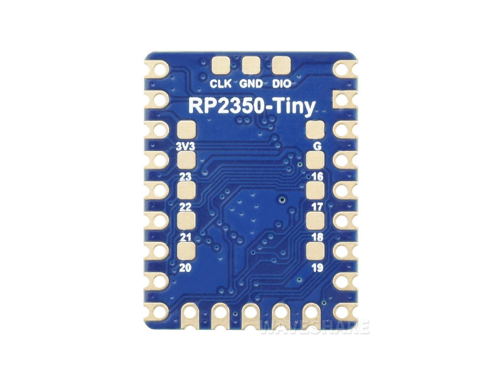 Waveshare RP2350-Tiny Mikrocontroller, ARM/RISC-V, 28 GPIO, 4MB Flash,USB-C, RGB-LED, mit FPC-Kabel