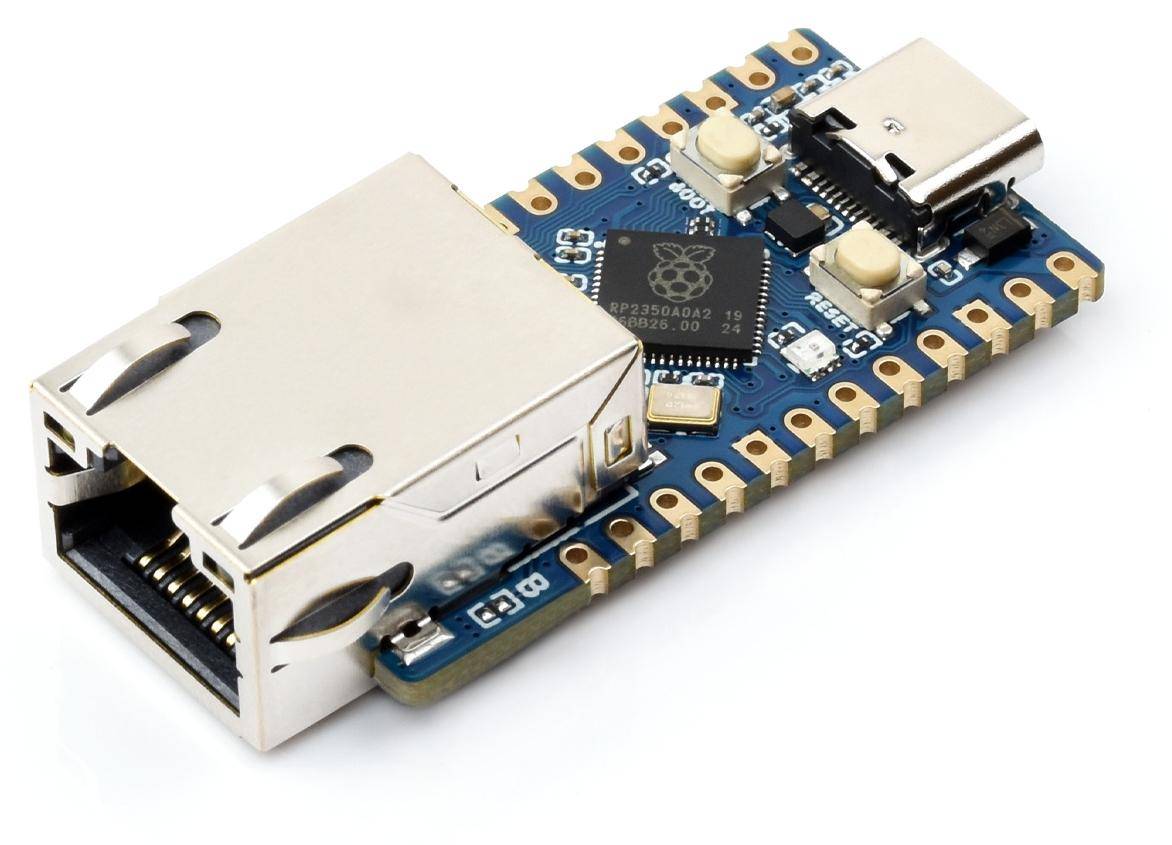 Waveshare RP2350-ETH Mini Development Board, RP2350 Ethernet Port Module, 3 RISC-V, 4 MB, 150 MHz