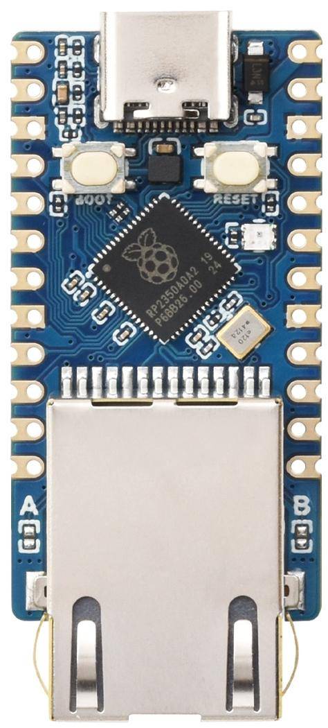 Waveshare RP2350-ETH Mini Development Board, RP2350 Ethernet Port Module, 3 RISC-V, 4 MB, 150 MHz