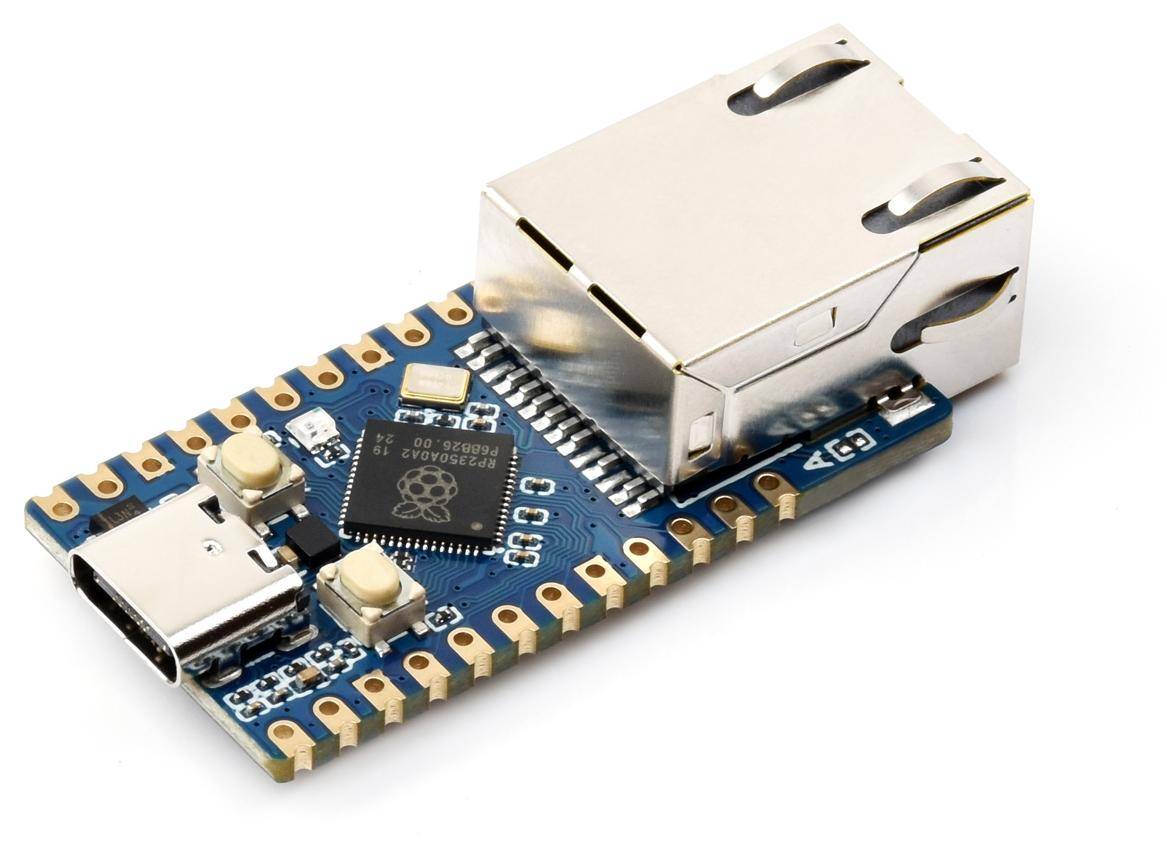 Waveshare RP2350-ETH Mini Development Board, RP2350 Ethernet Port Module, 3 RISC-V, 4 MB, 150 MHz