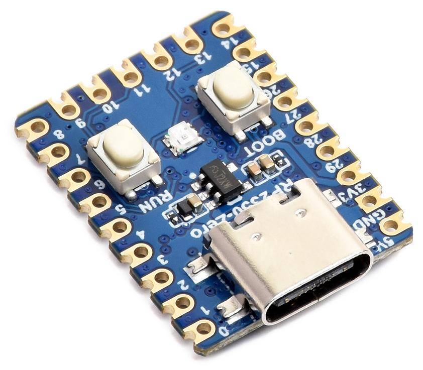 Waveshare RP2350-Zero, dual-core Arm Cortex-M33, Hazard 3 RISC-V, 520KB SRAM, 4MB Flash, USB-C - Ausführung: ohne Header