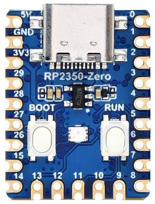 Waveshare RP2350-Zero, dual-core Arm Cortex-M33, Hazard 3 RISC-V, 520KB SRAM, 4MB Flash, USB-C - Ausführung: ohne Header