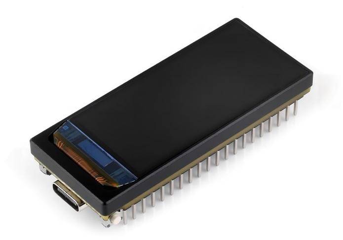 Waveshare ESP32 S3 Mikrocontroller, 240 MHz, 16 MB Flash, Wi-Fi, BT5, 1.91 Zoll AMOLED Display - Display: ohne Touch-Funktion - Ausführung: mit