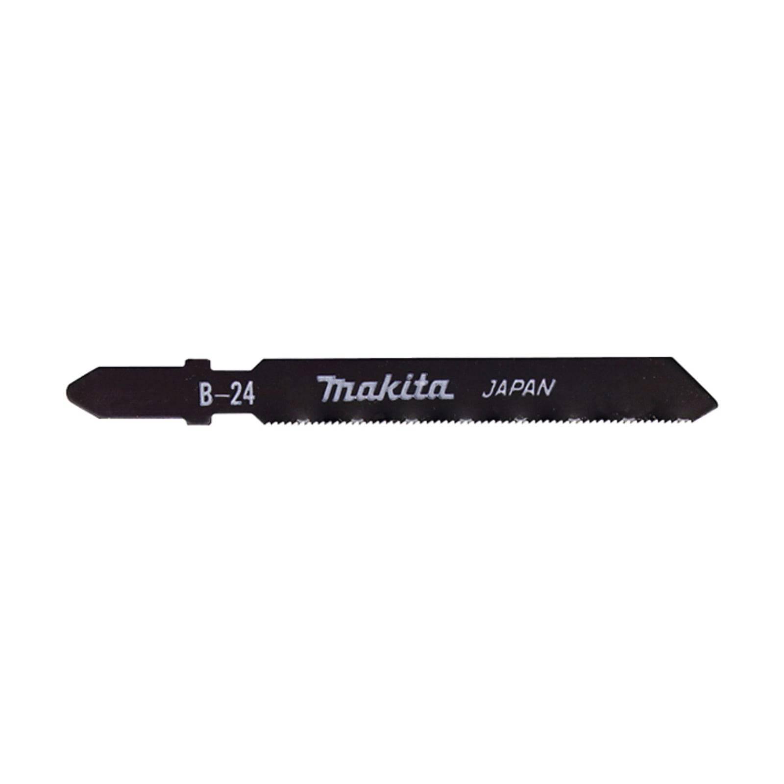 Eine schwarze Sägeblatt mit dem Text 'Makita B-24 JAPAN'.