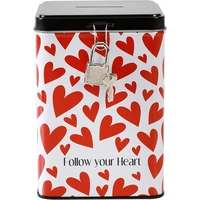 I-TOTAL® Spardose Vorhängeschloss Schlüssel Sparbüchse Metall Follow Your Heart I-TOTAL® Spardose Vorhängeschloss Schlüssel Sparbüchse Metall Follow Your Heart