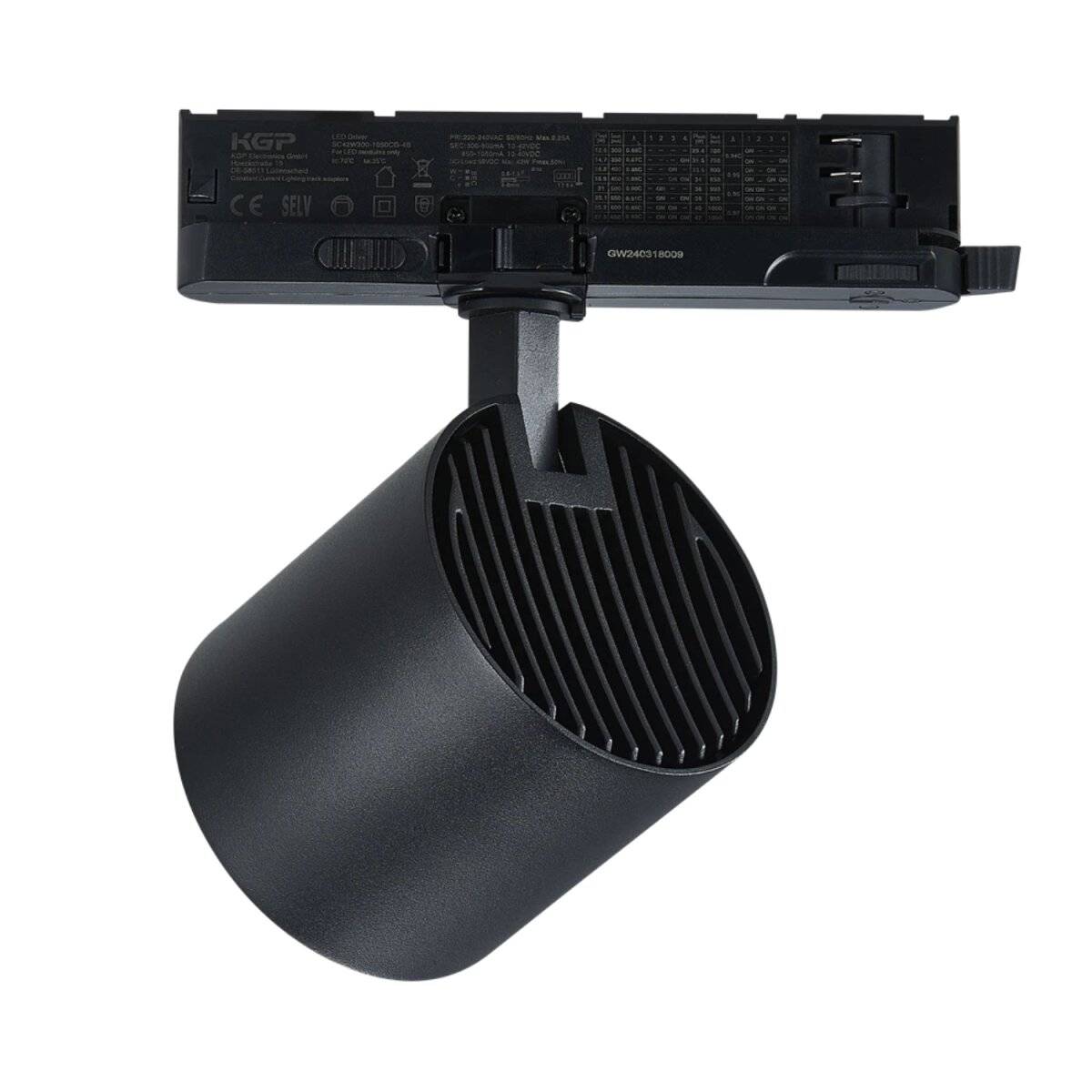 LUMICANTO Schienenlicht 6-20W Einstellbar | IP20 Schutzart | CCT einstellbare Farben 3000-6000K | 3 Phasen, Schwarz