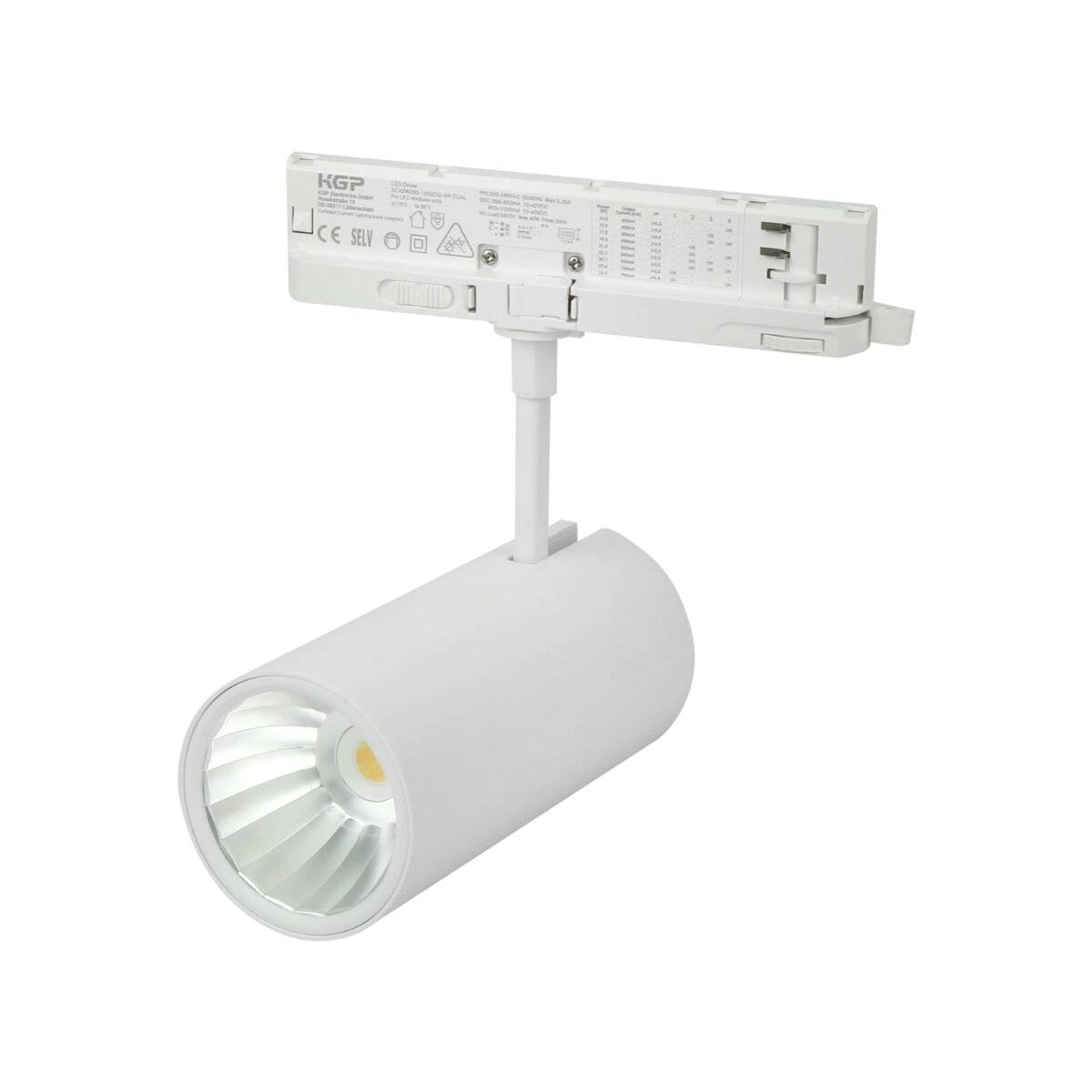 LUMICANTO Schienenlicht 14-29W Einstellbar | IP20 Schutzart | CCT einstellbare Farben 3000-6000K | 3 Phasen, Weiß
