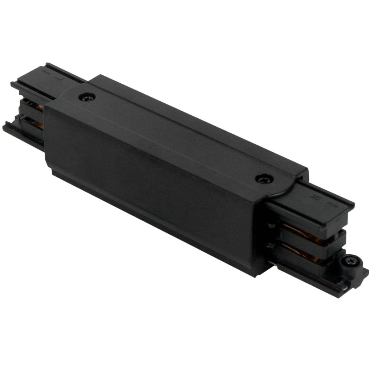 Verbinder I linear für 3-Phasen-Stromschiene LUMICANTO Schwarz mit Einspeisemöglichkeit PRIME