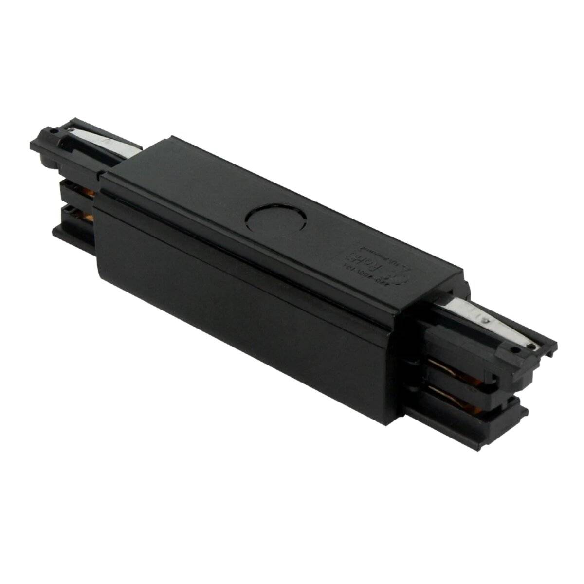 Verbinder I linear für 3-Phasen-Stromschiene LUMICANTO Schwarz mit Einspeisemöglichkeit PRIME