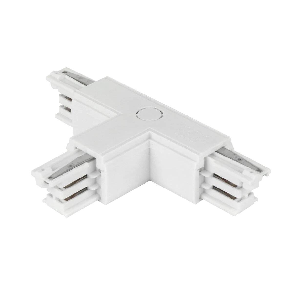Verbinder T für 3-Phasen-Stromschiene LUMICANTO rechts Weiß mit Einspeisemöglichkeit PRIME
