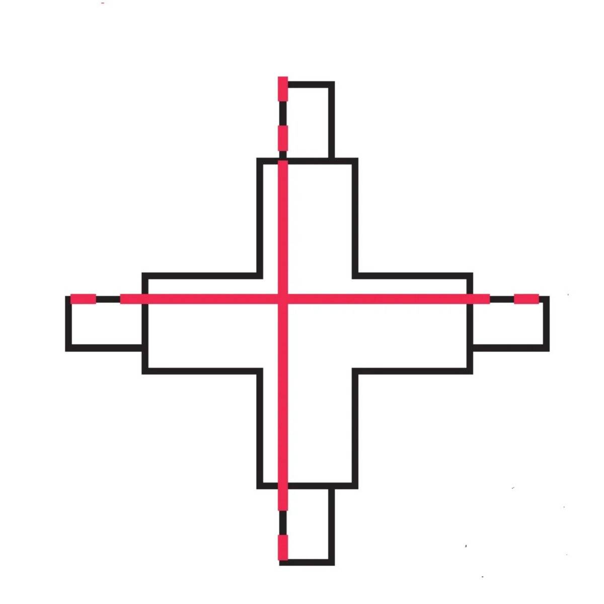Verbinder X für 3-Phasen-Stromschiene LUMICANTO Weiß mit Einspeisemöglichkeit PRIME