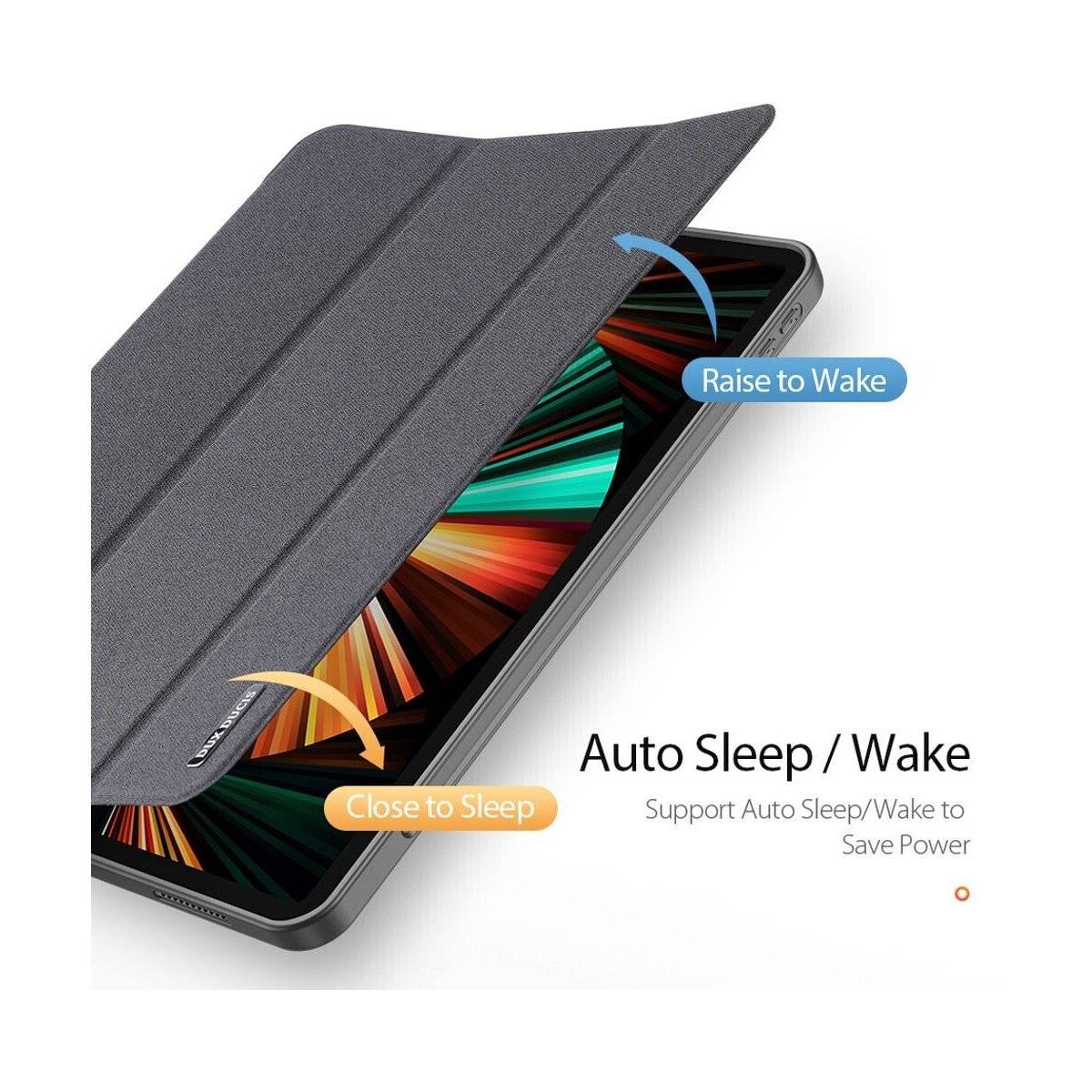 Hartschale mit Smart Sleep und integrierter Standfunktion Hülle kompatibel mit iPad Air 13" 2025 Schwarz