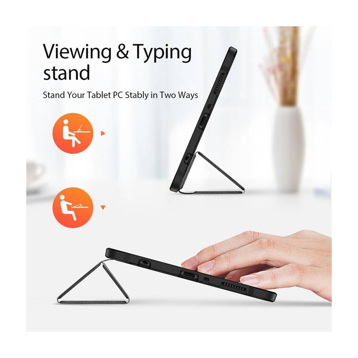 Hartschale mit Smart Sleep und integrierter Standfunktion Hülle kompatibel mit iPad Air 13" 2025 Schwarz