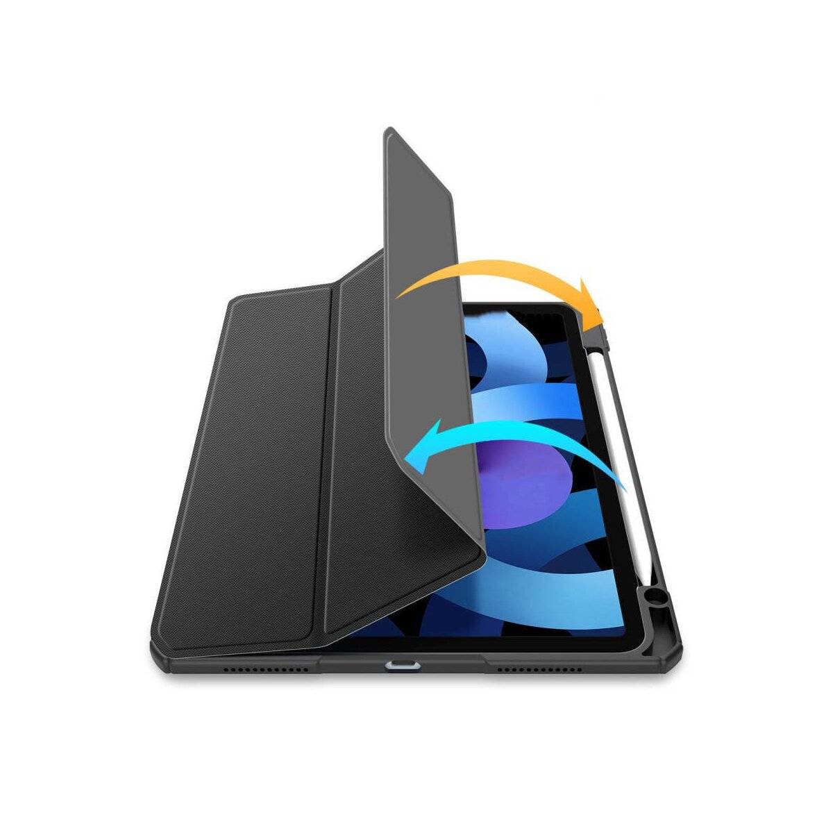 Dux Ducis Toby Eco-Leather Schale Cover kompatibel mit iPad Air 13" 2025 Schwarz