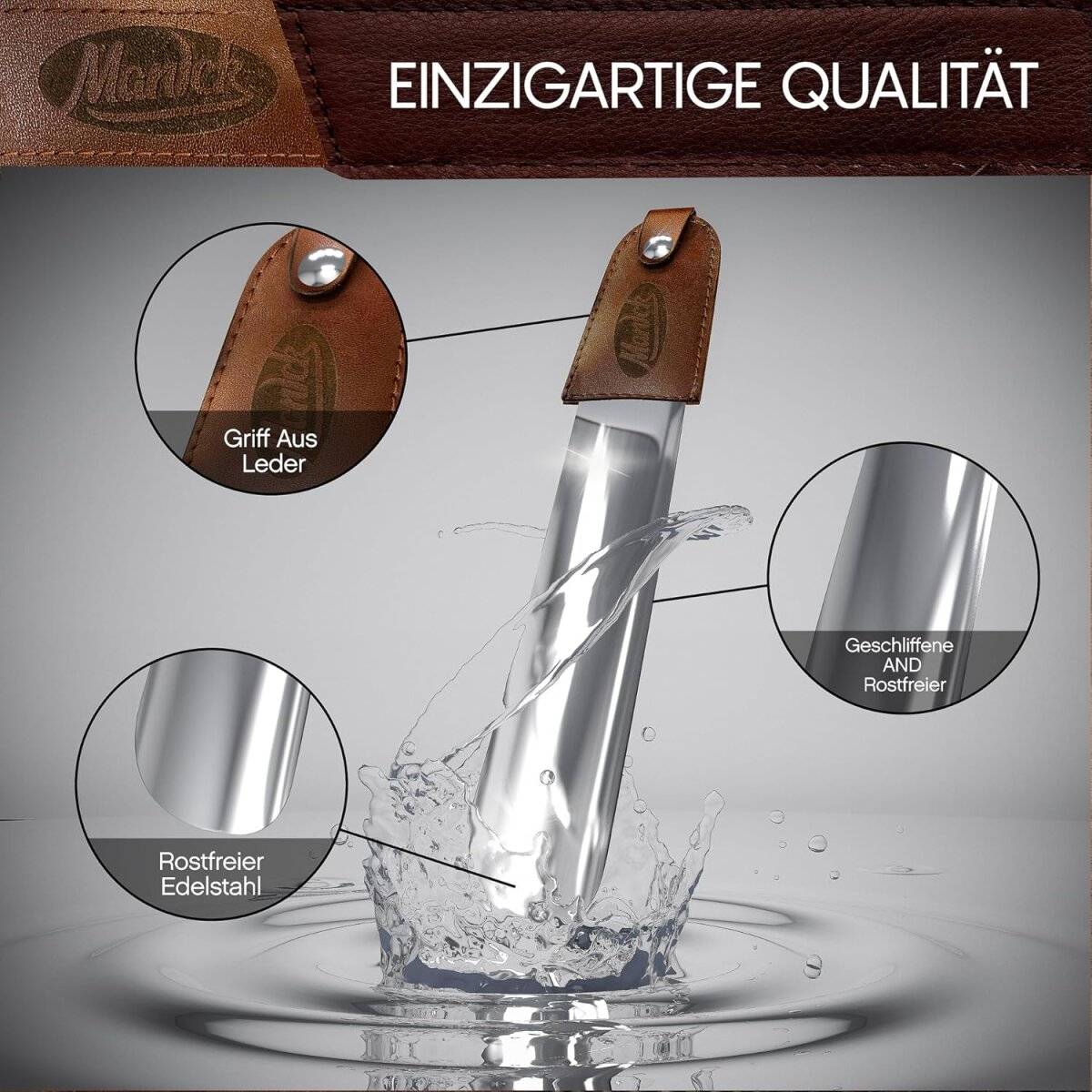 [2er Pack] Schuhlöffel Set Metall Schuhanzieher kurz & lang Ledergriff