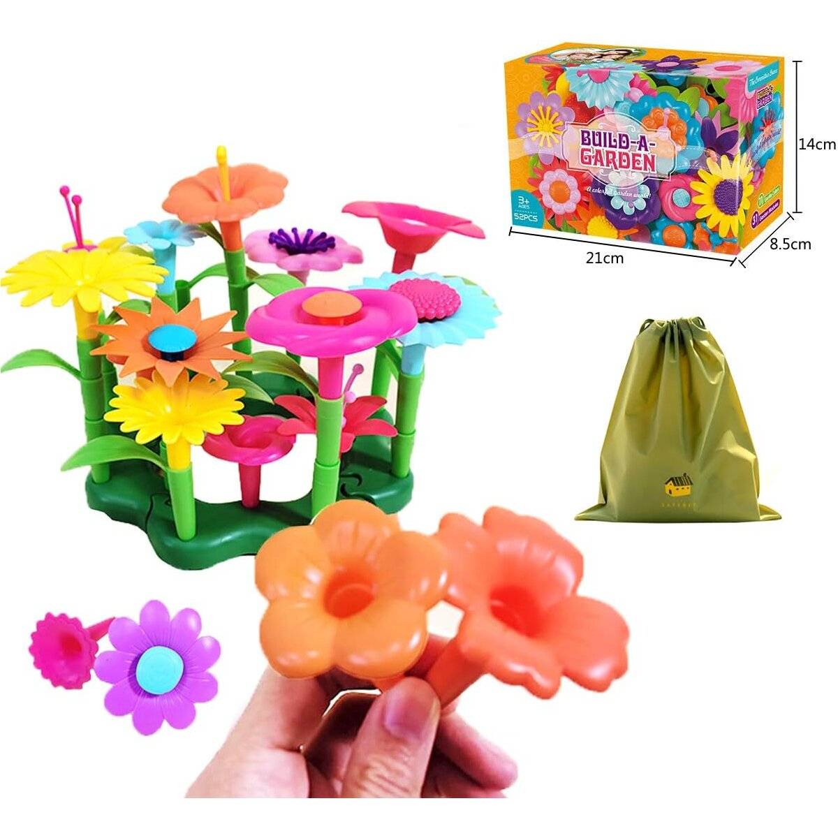 Kreatives Blumen-Bauspielzeug  52 Teile für fantasievolles Spielen